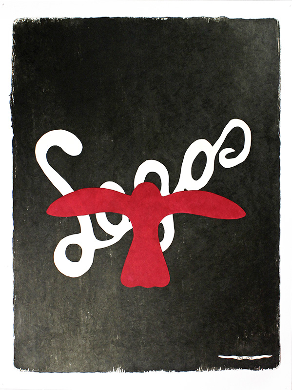 LOGOS  Collage auf Plexiglas, 70 x 50 cm, 2015