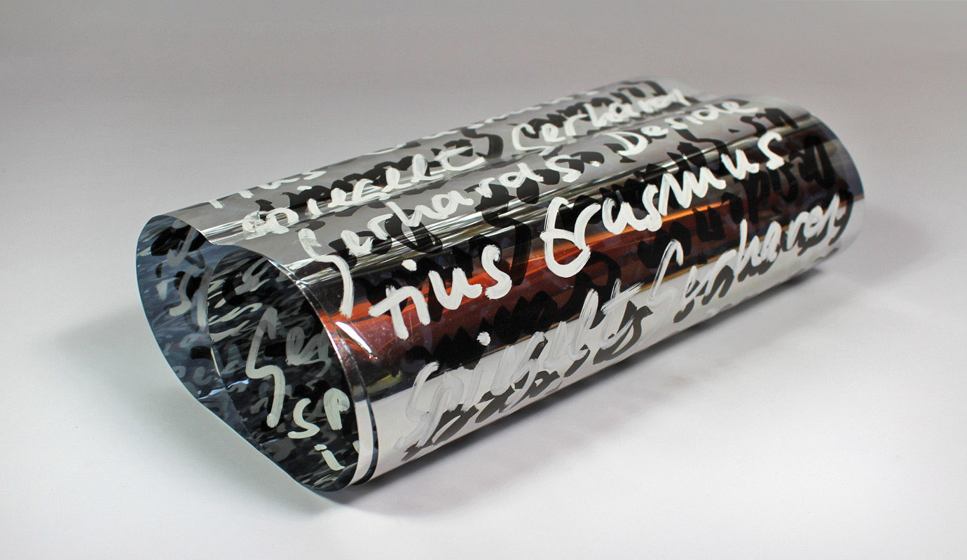 UNSICHTBAR, SICHTBAR Schriftrolle, Marker auf Transparentpapier, ca. 10 x 65 cm, 2015